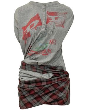 DIESEL J-Voxa-Check Playsuit - Grijs