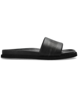Off-White c/o Virgil Abloh Schoenen ,Zwart ,Leer Industrial Belt Slides