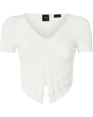 Pinko V-Neck Knitwear - Bianco