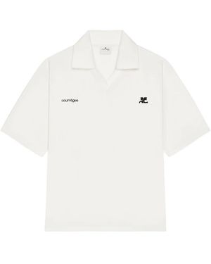 Courreges Oversized Sportpolo - Wit