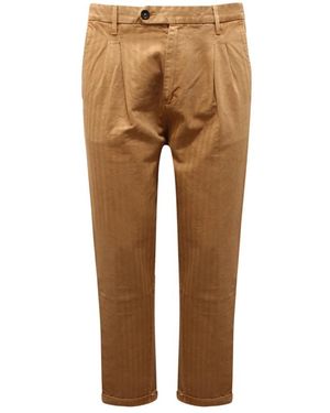 Officina 36 Slim-Fit Trousers - Natural