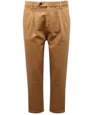 Officina 36 Slim-Fit Trousers - Naturel