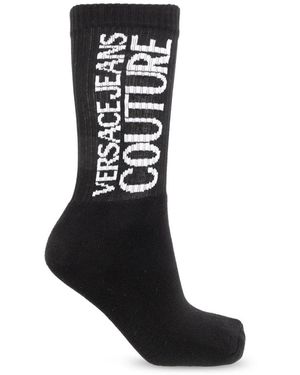 Versace Jeans Couture Baumwollsocken mit logo - Schwarz