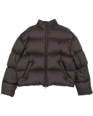 Gucci Jassen ,Bruin ,Polyester Gewatteerd Polyester Pufferjack - Zwart