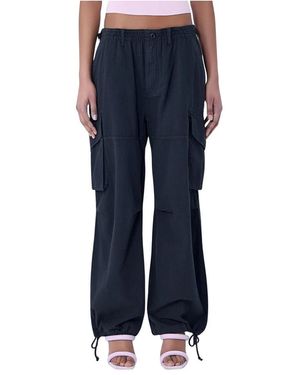 Alexander Wang Broeken ,Zwart ,Katoen Cargo Broek Met Trekkoord - Blauw