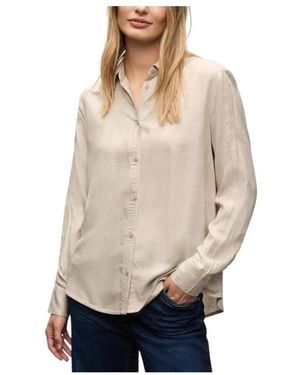Street One Overhemden ,Viscose Blouse Met Klassiek Design - Naturel