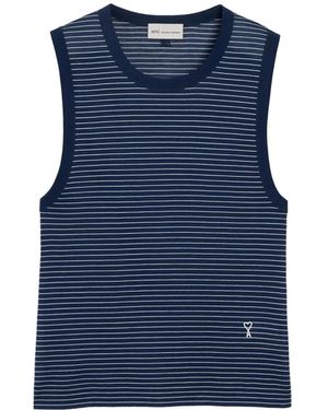 Ami Paris Tops ,Blauw ,Sleeveless Tops