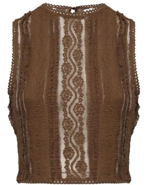 Charo Ruiz Round-Neck Knitwear - Marrón