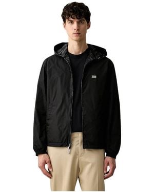 Emporio Armani Omkeerbaar Jack Met Capuchon - Zwart