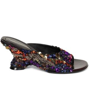Dries Van Noten Heeled Mules - Azul