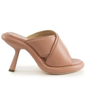 Vic Matié Heeled Mules - Marron