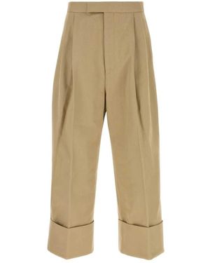 Thom Browne Wide Trousers - Natural