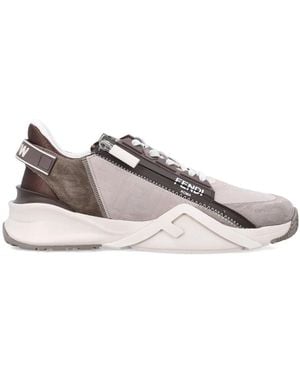 Fendi Sneakers Low Top Slip-On Elastisch - Grau