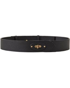 Mulberry Darley Belt In Black Small Classic Grain