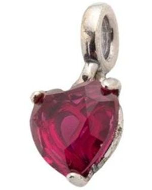 PANDORA Broken Heart Mini Dangle Charm - Rood
