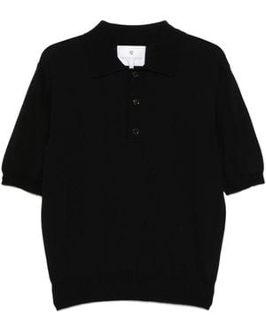 Seven Gauge Round-Neck Knitwear - Black