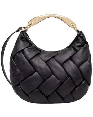 Twinset Tassen ,Zwart ,Leer Croissant Bag