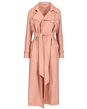 Tagliatore Carola Lange Trenchcoat - Roze