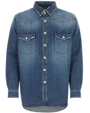 Burberry Denim Shirts - Blue
