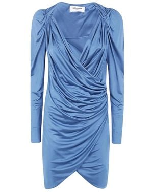 Balmain Short Kleider - Blau