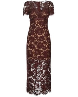 Self-Portrait Maxi Dresses - Brown