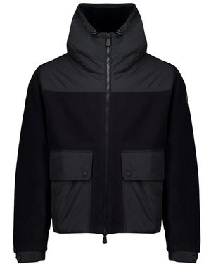 Moncler Fitness ,Zwart ,Zip-Up Polartec Vest