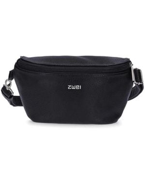 Zwei Schwarze Bauchtasche Trendiger Praktischer Begleiter