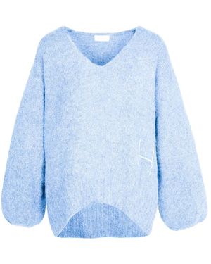 Hèst V-Ausschnitt Strickware - Blau