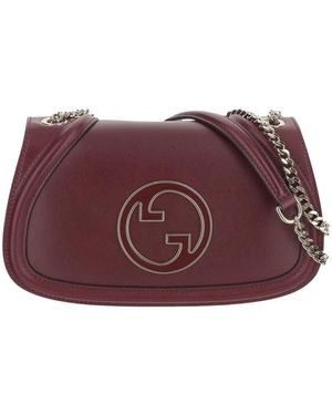 Gucci Tassen ,Rood ,Katoen Blondie Schoudertas Met Ketting