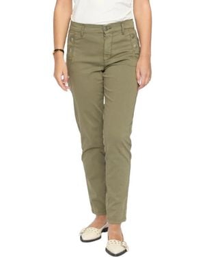 2-Biz Slim-Fit Trousers - Green