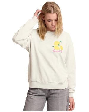 Kocca Hoodies & Sweatvesten ,Wit ,Katoen Casual Relaxed Fit Sweatshirt