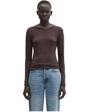 Anine Bing Long Sleeve Tops - Marron