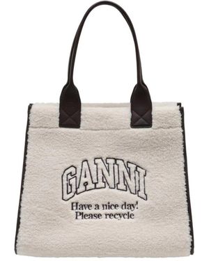 Ganni Tote Bags - Gris
