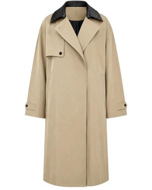 Bottega Veneta Double-Breasted Coats - Natural