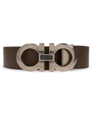 Ferragamo Accessoires ,Bruin ,Leer Double Adjus Belt
