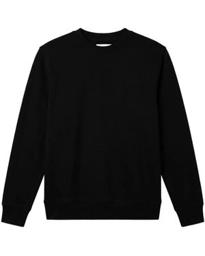 Calvin Klein Hoodies & Sweatvesten ,Zwart ,Katoen Sweatshirt Met Geborduurd Logo