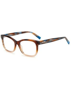 Missoni Braunes Horn Acetat Damenuhr - Blau