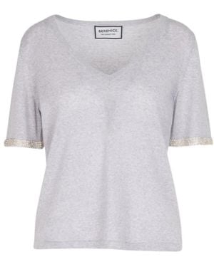 Berenice V-Neck Knitwear - Blauw