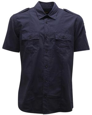 Blauer Camicia Kurzarmhemd E - Blau