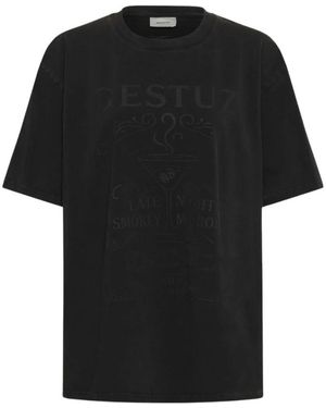 Gestuz Tops ,Zwart ,Katoen Gzinez T-Shirt
