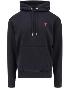 Ami Paris Hoodies & Sweatvesten ,Zwart ,Hoodies - Blauw