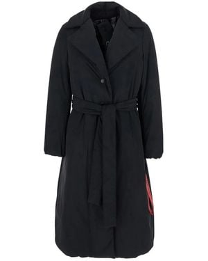 AFTER LABEL Belted Coats - Negro