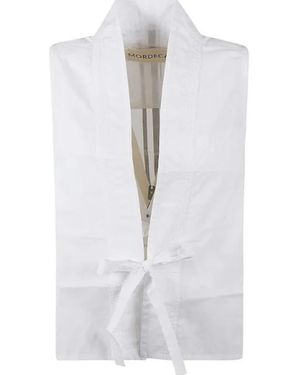 Mordecai Jassen ,Wit ,Mouwlengte Collared Gilet