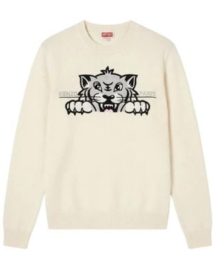 KENZO Round-Neck Knitwear - Blanc