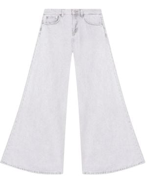 Dondup Marlen Wijde Jeans - Wit