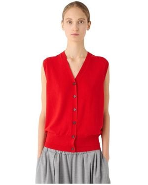 MEIMEIJ M6Fz03394 V-Hals Gebreid - Rood