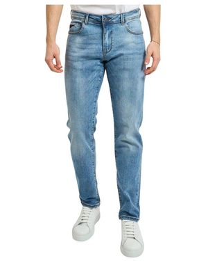 Yes-Zee Slim-Fit Jeans - Bleu