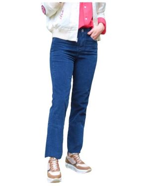 Denim Studio Broeken ,Blauw ,Katoen Salomé Corduroy Broek