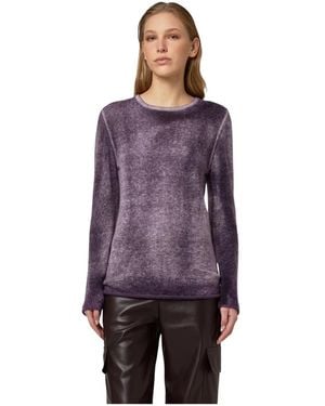 Alpha Studio Round-Neck Knitwear - Morado