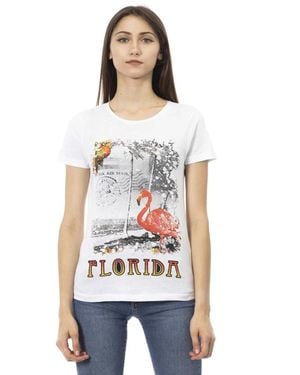 Trussardi T-shirt casual con scollo rotondo - Bianco